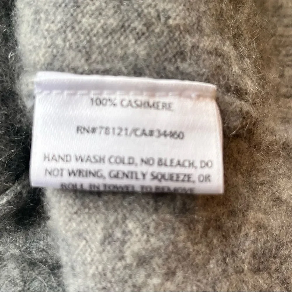 Eileen Fisher BLACK LABEL 100% Cashmere Cardigan L Gray LUXE Quiet Luxury Pocket